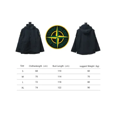 Stone Island Outdoor Arm Logo Jacket Zip-Up Jacket Black 02