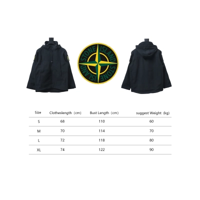 Stone Island Outdoor Arm Logo Jacket Zip-Up Jacket Black 02