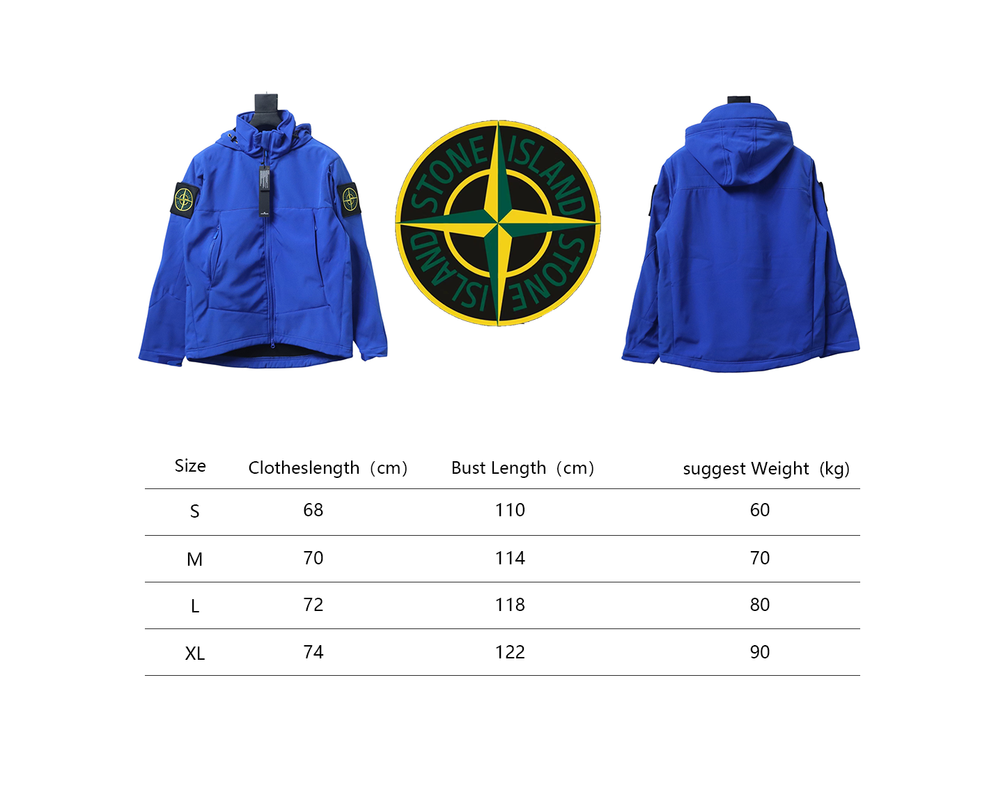 Stone Island Outdoor Arm Logo Jacket Zip-Up Jacket Blue