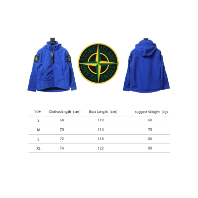 Stone Island Outdoor Arm Logo Jacket Zip-Up Jacket Blue 02
