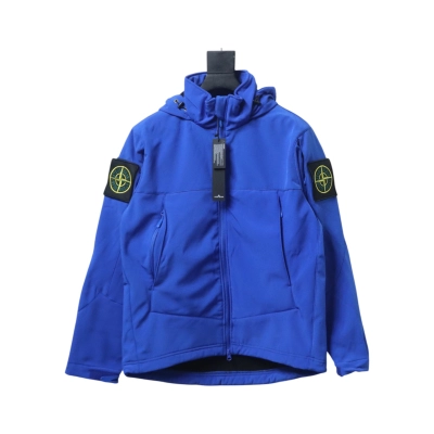 Stone Island Outdoor Arm Logo Jacket Zip-Up Jacket Blue 01