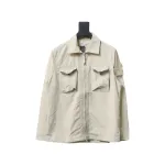 Stone Island Side Badge Ghost Shirt Zipper Multi-Pocket Jacket