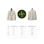 Stone Island Side Badge Ghost Shirt Zipper Multi-Pocket Jacket
