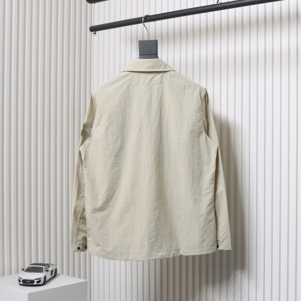 Stone Island Side Badge Ghost Shirt Zipper Multi-Pocket Jacket