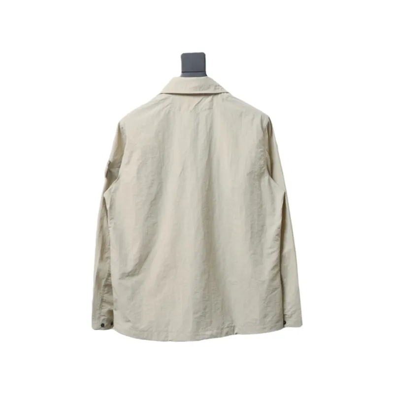 Stone Island Side Badge Ghost Shirt Zipper Multi-Pocket Jacket