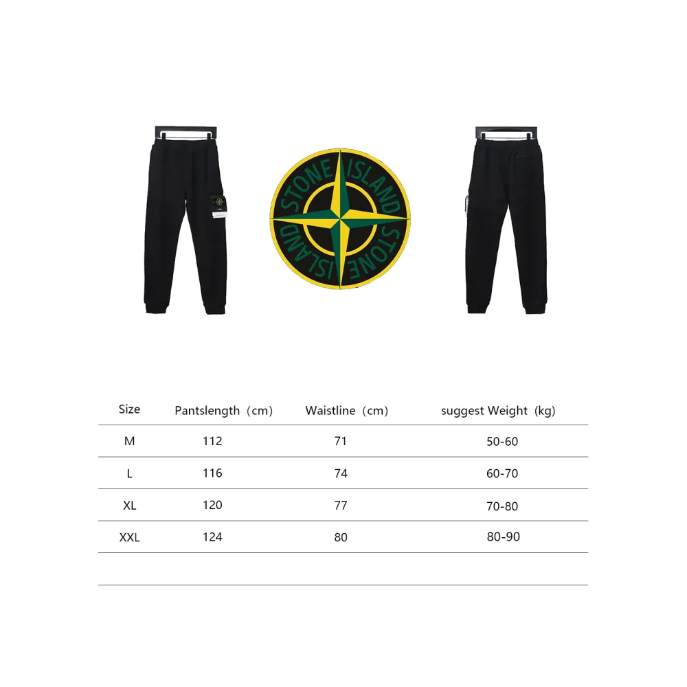 Stone Island Single Pocket Basic Badge Trousers Black