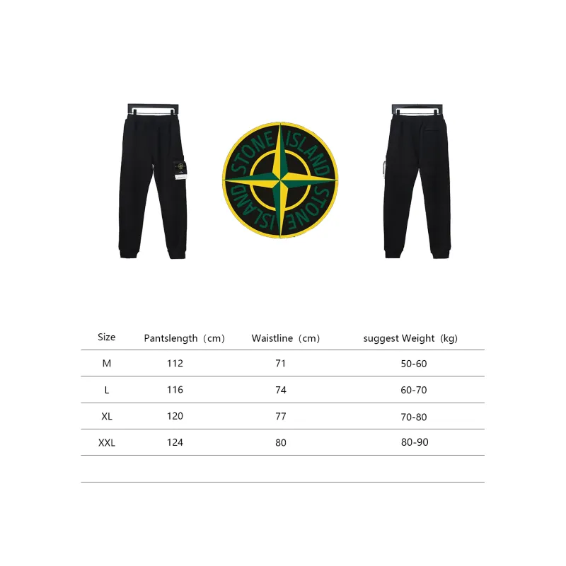 Stone Island Single Pocket Basic Badge Trousers Black
