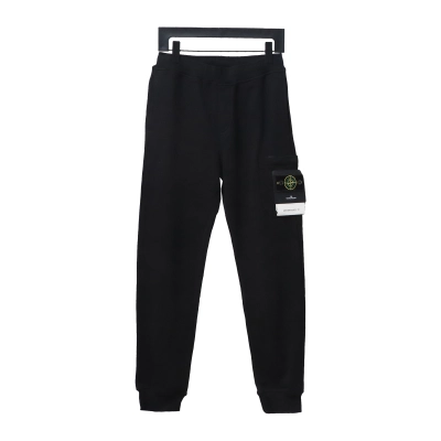 Stone Island Single Pocket Basic Badge Trousers Black 01