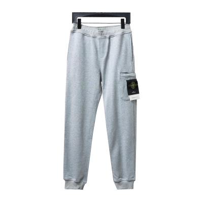 Stone Island Single Pocket Basic Badge Trousers Grey 01