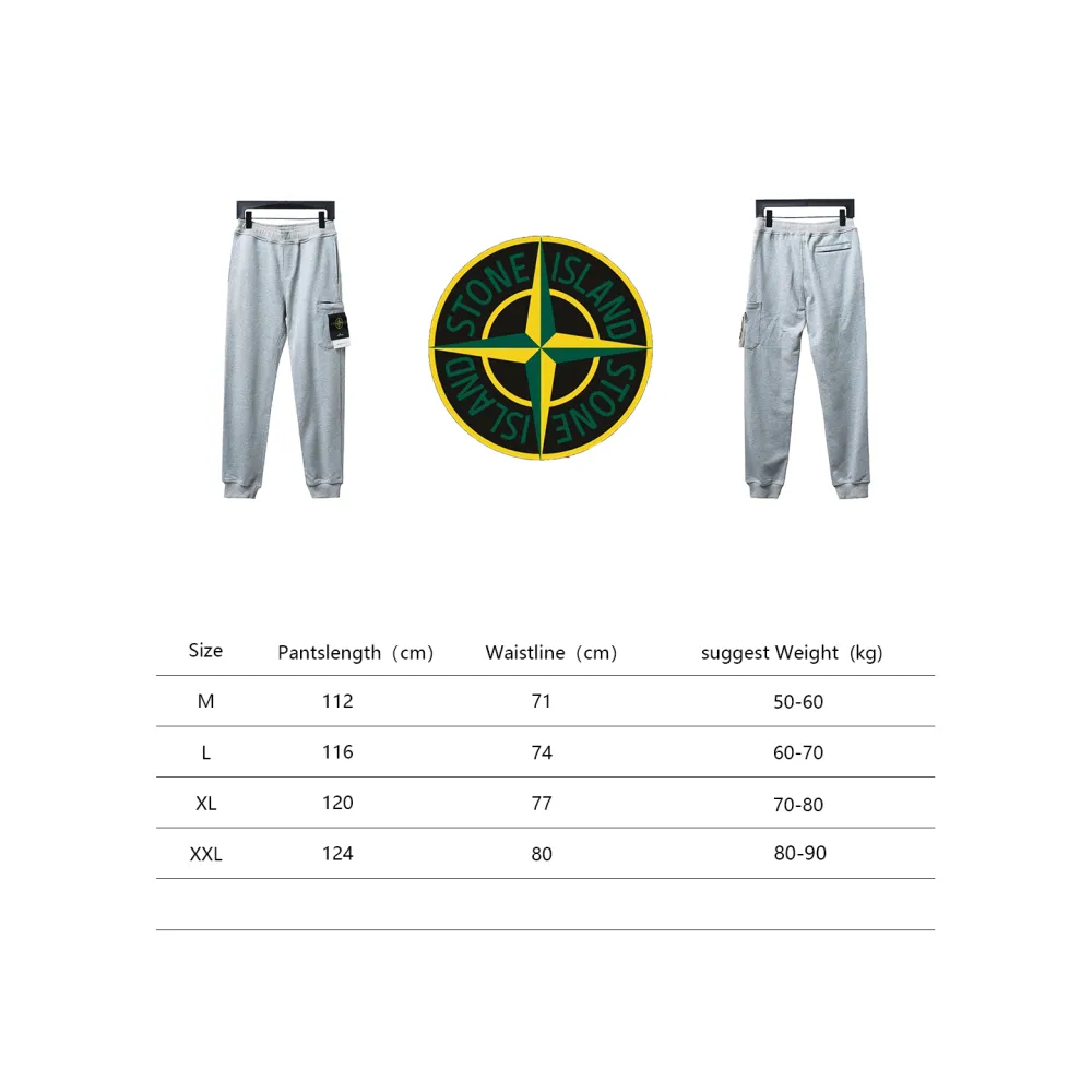 Stone Island Single Pocket Basic Badge Trousers Grey
