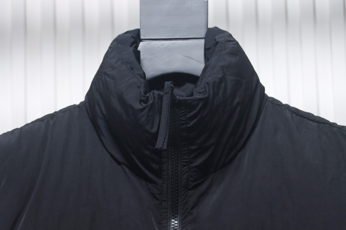 Stone Island Solid Color Quilted Logo Down Vest Black