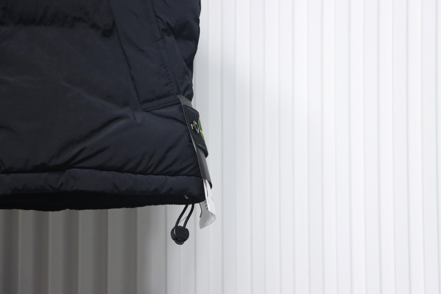 Stone Island Solid Color Quilted Logo Down Vest Black