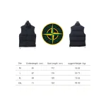 Stone Island Solid Color Quilted Logo Down Vest Black