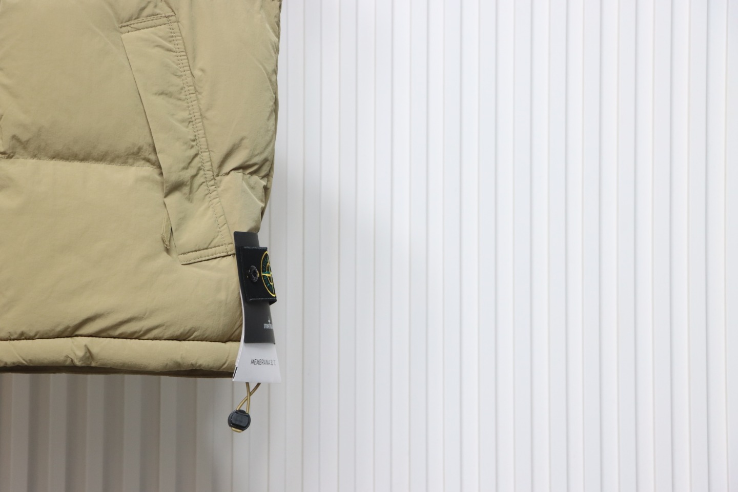 Stone Island Solid Color Quilted Logo Down Vest Brown