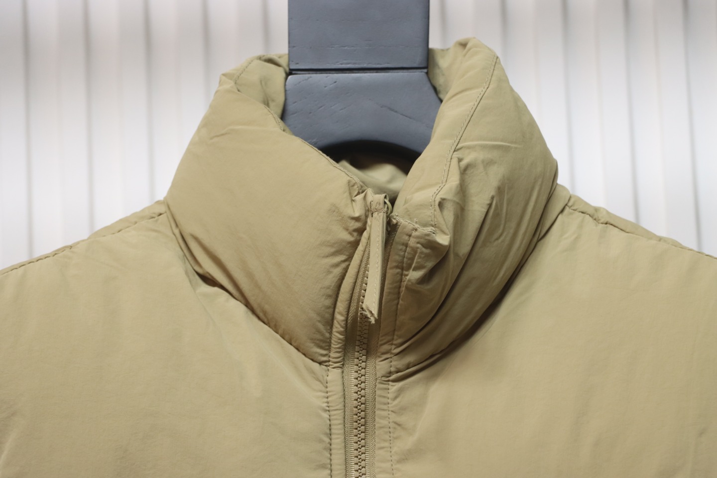 Stone Island Solid Color Quilted Logo Down Vest Brown