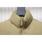 Stone Island Solid Color Quilted Logo Down Vest Brown