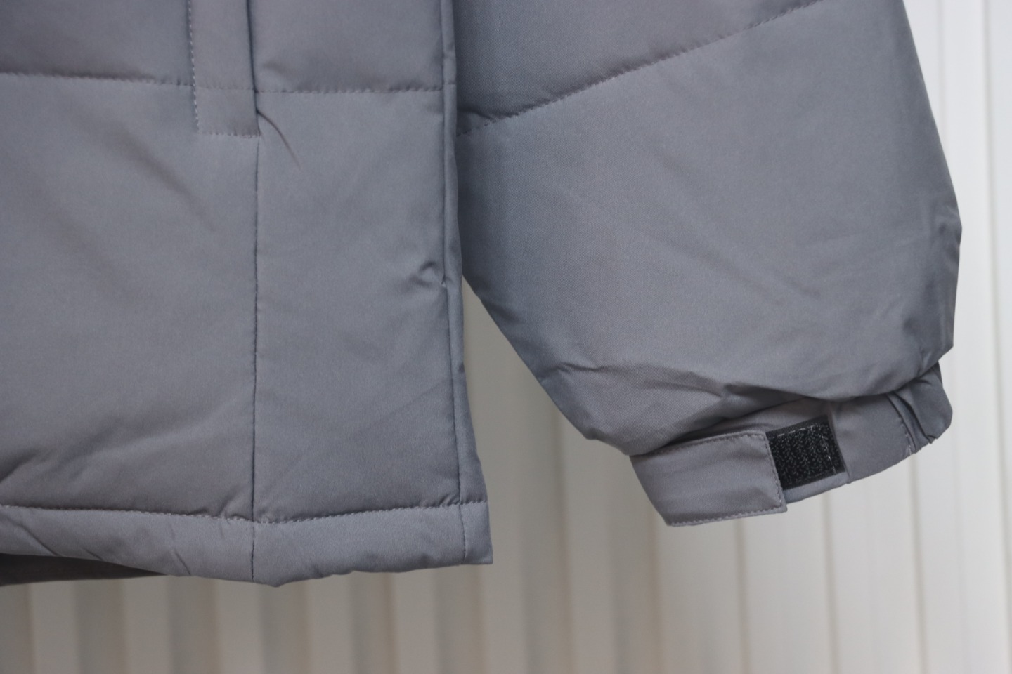 Stone Island Solid Color Zipper Hooded Reversible Down Jacket Grey