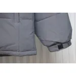 Stone Island Solid Color Zipper Hooded Reversible Down Jacket Grey