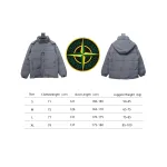 Stone Island Solid Color Zipper Hooded Reversible Down Jacket Grey