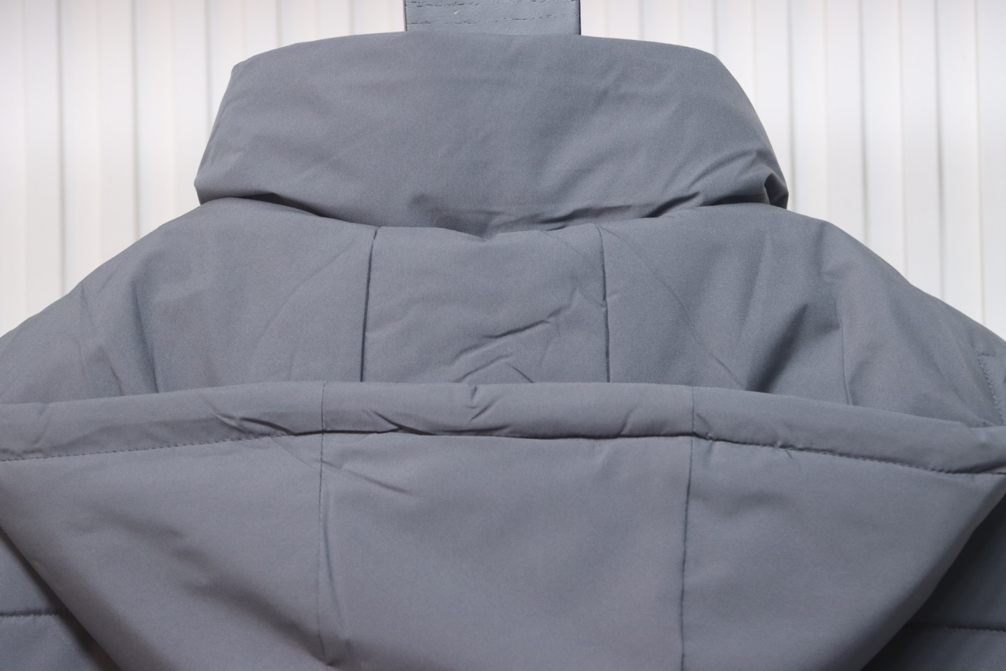 Stone Island Solid Color Zipper Hooded Reversible Down Jacket Grey