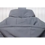 Stone Island Solid Color Zipper Hooded Reversible Down Jacket Grey