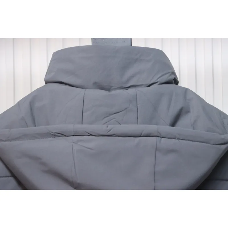 Stone Island Solid Color Zipper Hooded Reversible Down Jacket Grey