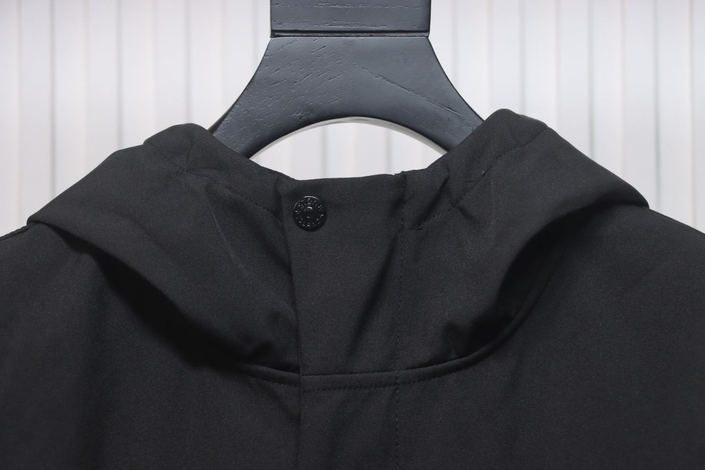 Stone Island SS24 Soft Shell Waterproof And Windproof Solid Color Single Breasted Hooded Jacket Black