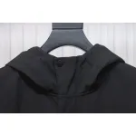 Stone Island SS24 Soft Shell Waterproof And Windproof Solid Color Single Breasted Hooded Jacket Black