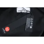 Stone Island SS24 Soft Shell Waterproof And Windproof Solid Color Single Breasted Hooded Jacket Black