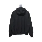 Stone Island SS24 Soft Shell Waterproof And Windproof Solid Color Single Breasted Hooded Jacket Black