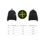 Stone Island SS24 Soft Shell Waterproof And Windproof Solid Color Single Breasted Hooded Jacket Black