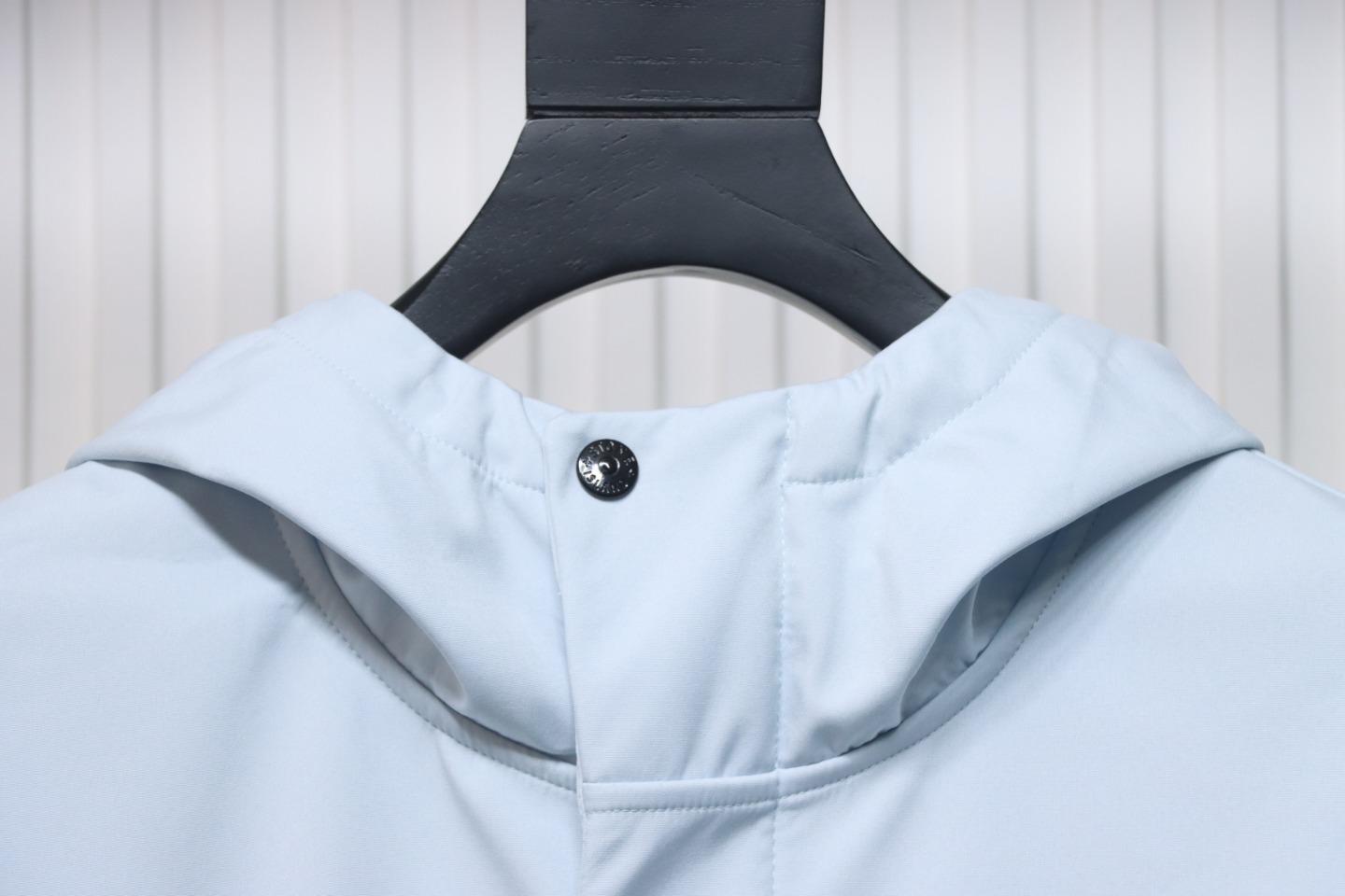 Stone Island SS24 Soft Shell Waterproof And Windproof Solid Color Single Breasted Hooded Jacket Blue