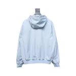 Stone Island SS24 Soft Shell Waterproof And Windproof Solid Color Single Breasted Hooded Jacket Blue