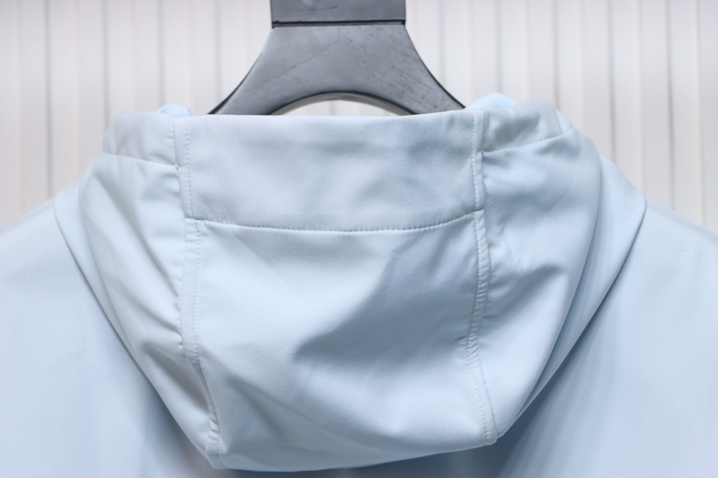 Stone Island SS24 Soft Shell Waterproof And Windproof Solid Color Single Breasted Hooded Jacket Blue