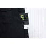 Stone Island Washed Distressed Denim Jacket Black