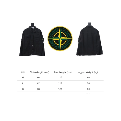 Stone Island Washed Distressed Denim Jacket Black 02