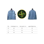 Stone Island Washed Distressed Denim Jacket Light Blue