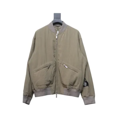 Stone Island x Dior Bomber Quilted Jacket Brown 01