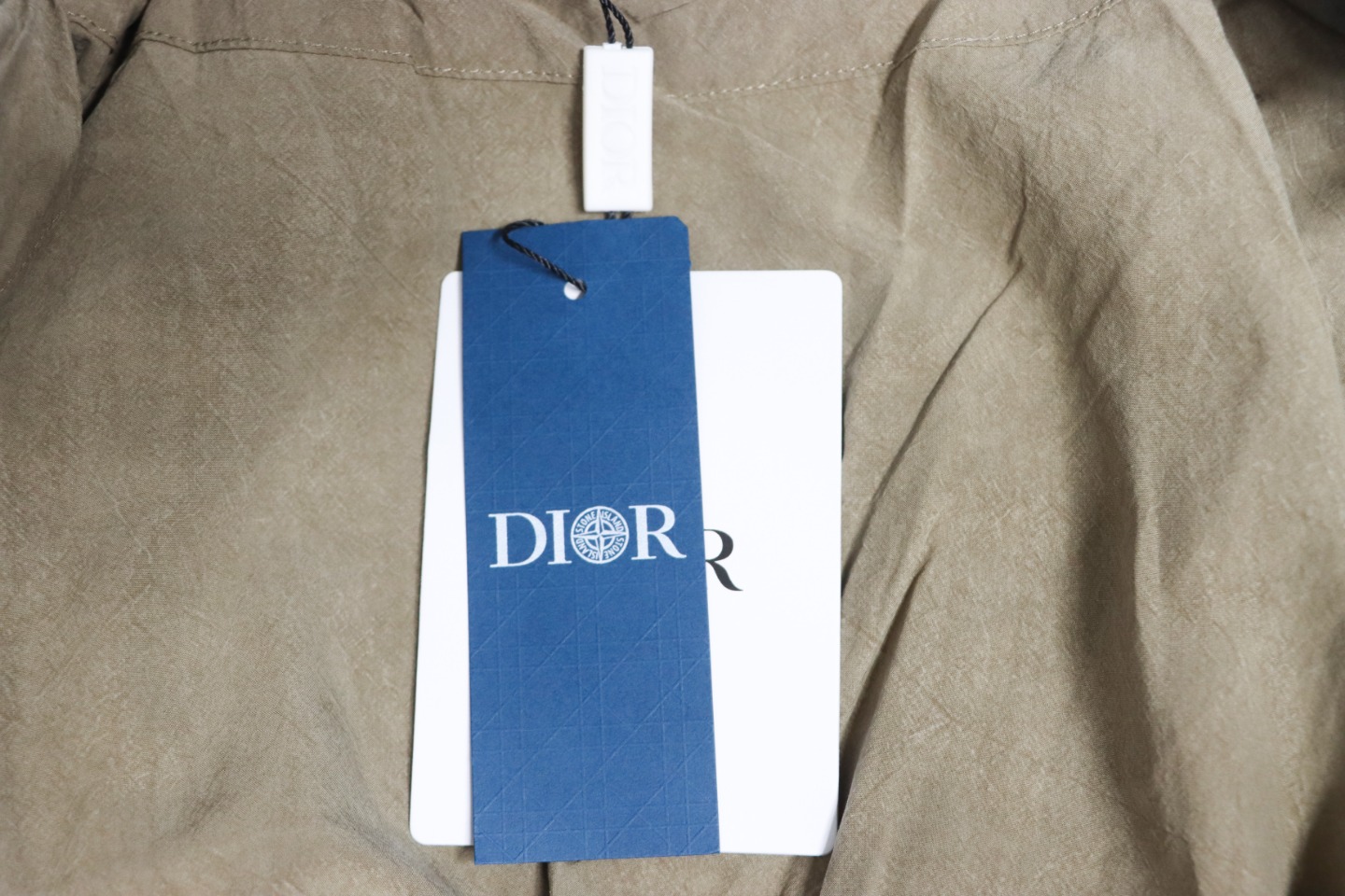 Stone Island x Dior Bomber Quilted Jacket Brown