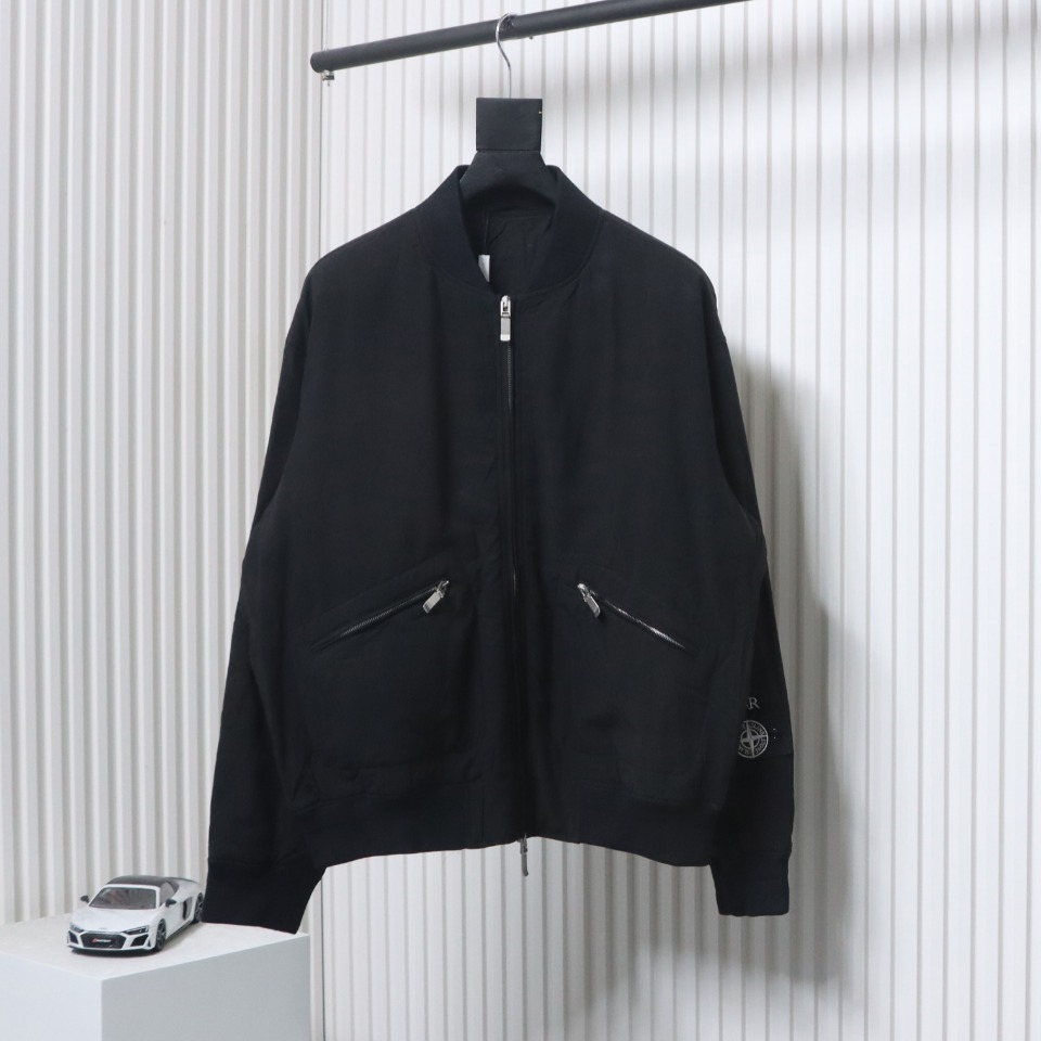 Stone Island x Dior Bomber Quilted Jacket Black