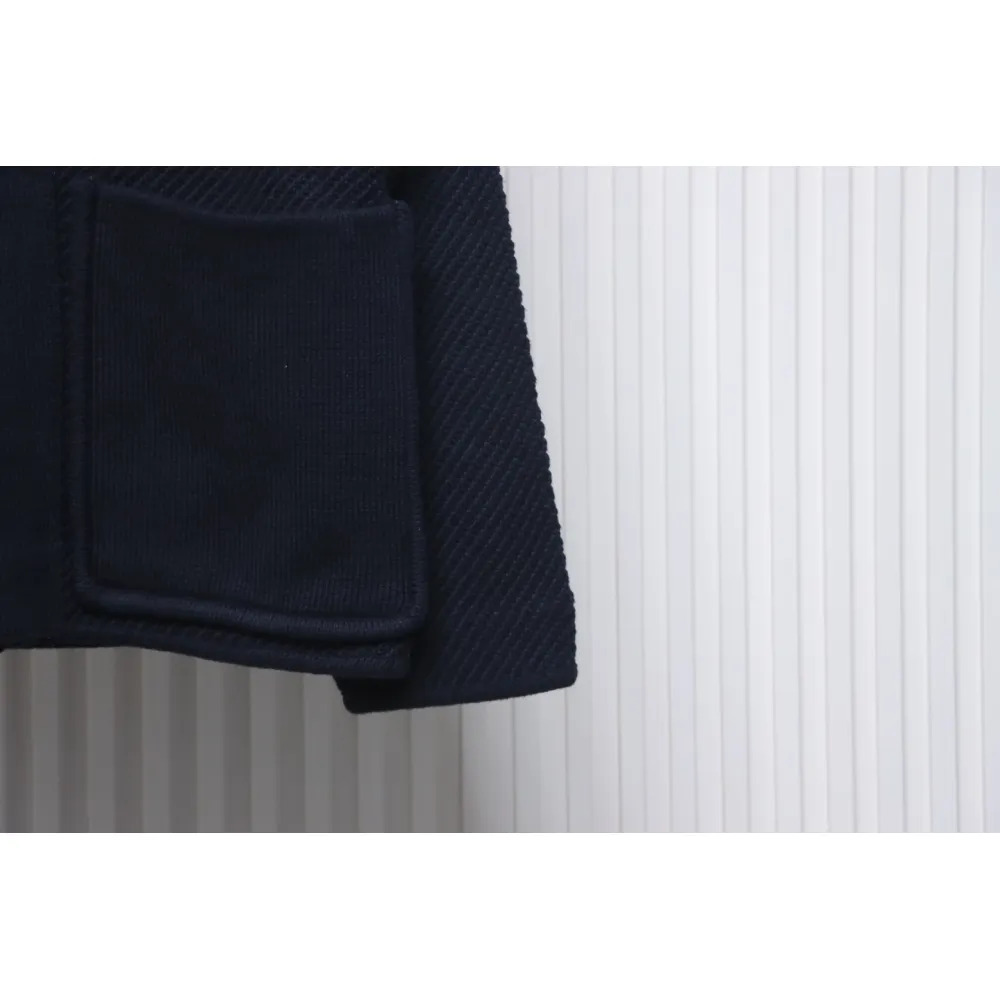 Thom Browne 22FW Horn Button Hooded Jacket Dark Blue