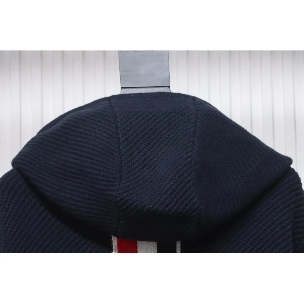Thom Browne 22FW Horn Button Hooded Jacket Dark Blue