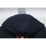 Thom Browne 22FW Horn Button Hooded Jacket Dark Blue