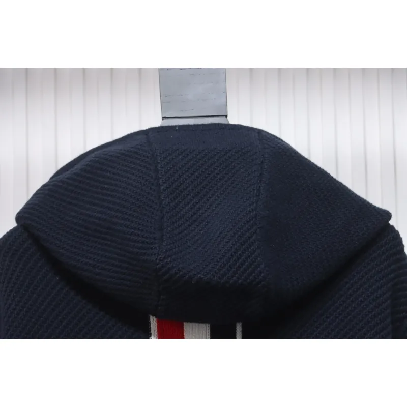 Thom Browne 22FW Horn Button Hooded Jacket Dark Blue