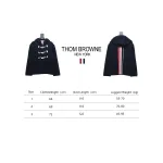 Thom Browne 22FW Horn Button Hooded Jacket Dark Blue