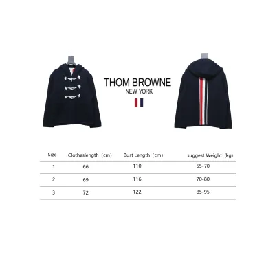 Thom Browne 22FW Horn Button Hooded Jacket Dark Blue 02