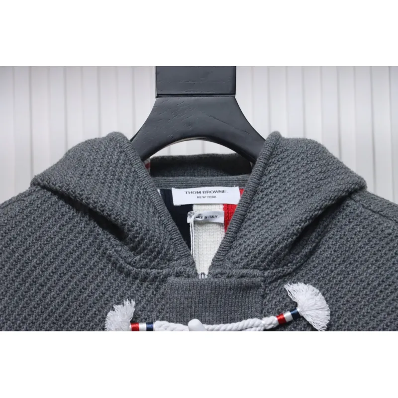 Thom Browne 22FW Horn Button Hooded Jacket Grey