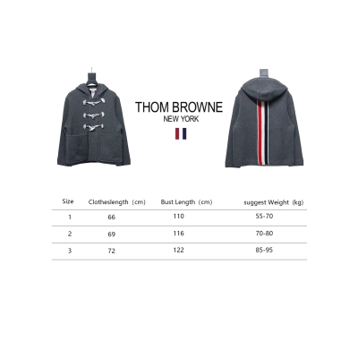 Thom Browne 22FW Horn Button Hooded Jacket Grey 02
