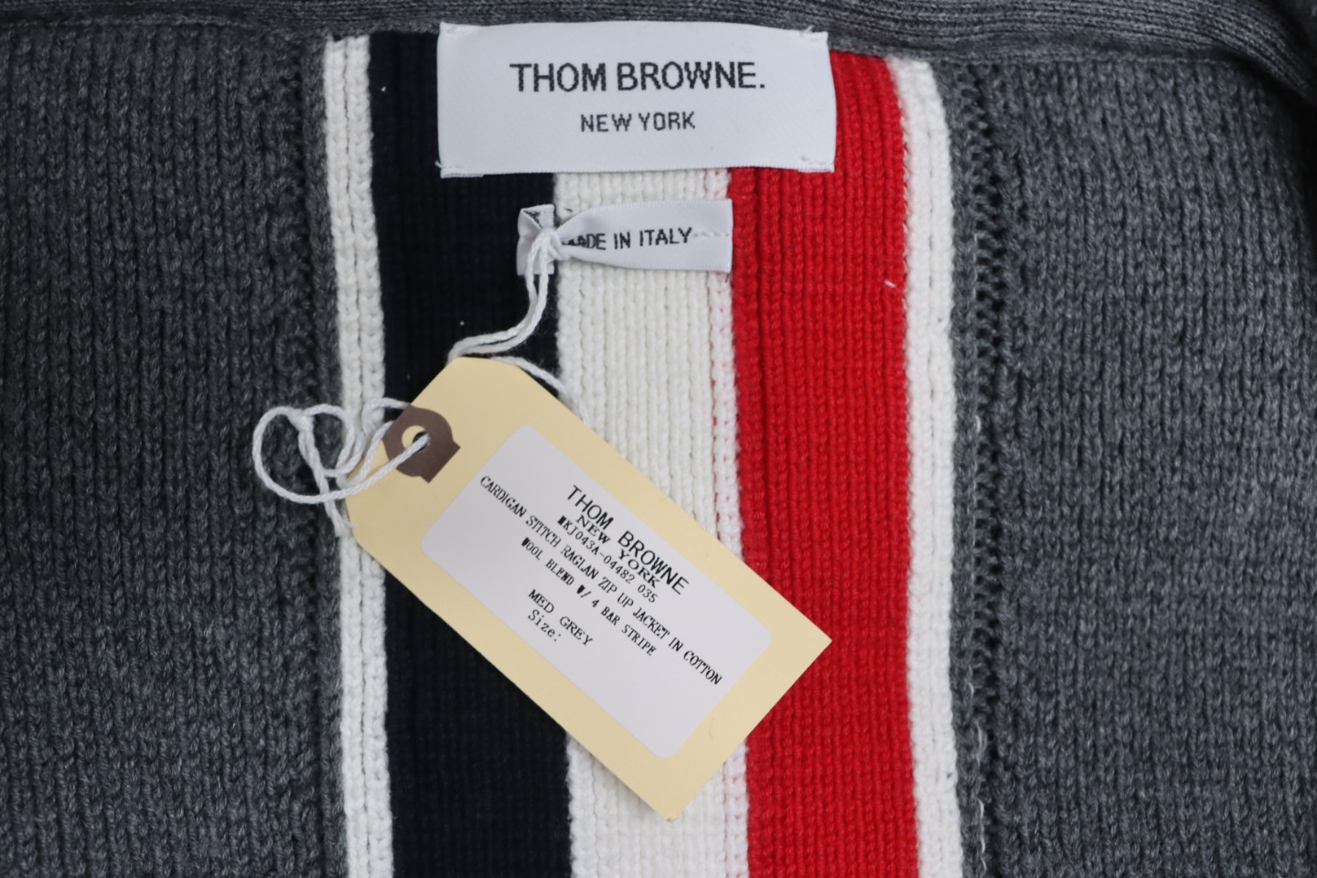Thom Browne 22FW Horn Button Hooded Jacket Grey