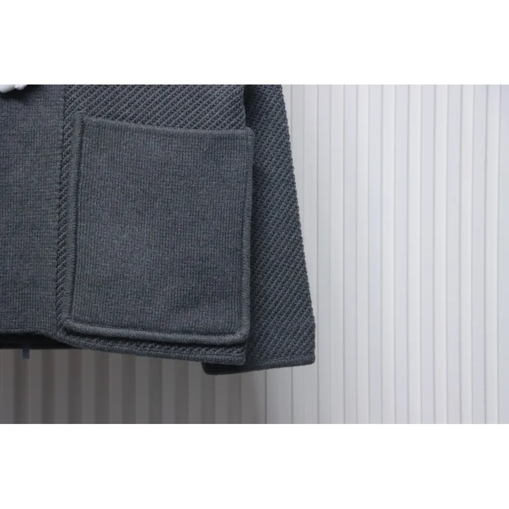 Thom Browne 22FW Horn Button Hooded Jacket Grey